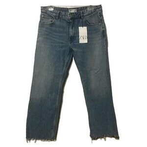 Zara Women's Denim Blue Jeans USA Size 8 EUR 40 Five Pocket Design Mid Rise